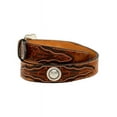 thumbnail image 2 of Ariat A1024402-36 Mens Ostrich Tooled Leather Belt & Buckle, Brown - Size 36, 2 of 2