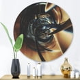 thumbnail image 2 of Designart 'Tangled Center Fractal 3D' Modern Wood Wall Clock, 2 of 5