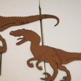 thumbnail image 3 of Estaca de jardín perfecl de metal con silueta de dinosaurio para decoraciones exteriores, 3 of 8