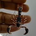 thumbnail image 4 of Hitanshu Jewels 14K Rose Gold Finish Scorpion Pendant Necklace with Black Crystals, Zodiac Scorpio Jewelry, 18" Chain, 4 of 5