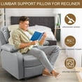 thumbnail image 4 of Sherpa Fleece Lumbar Support Pillow with Headrest, Memory Foam Recliner Chair Cushion for Back Pain, Big High Back Support with Chair Headrest for Elderly (Beige), 4 of 15