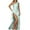 Light Green, variant on Women's Elegant Sleeveless Bodycon Midi Dress Summer Asymmetrical Slit Shoulder Wrap Satin Party Night Out Casual Dress Womens Casual Trendy Midi Dresses