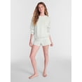 thumbnail image 2 of No Boundaries Pullover Crewneck Sleep Top with Long Sleeves, Women's XXS-3X, 2 of 5