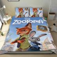 thumbnail image 1 of Zootopia Conjunto de sábanas temático, trío de piezas, cómodo y amigable con la piel, diseño único, regalo de decoración para el hogar para familiares, amigos y fans,135cm *200cm, 1 of 6