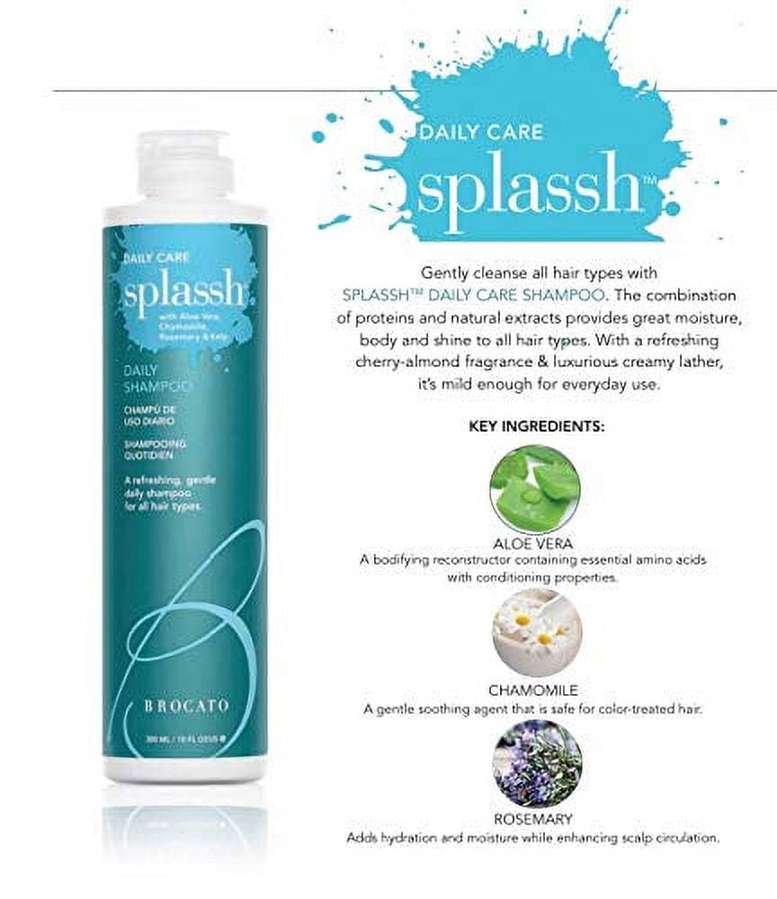 Brocato Splassh Daily Hair Conditioner, 32 Oz | Moisturizing Conditioner with Fortifying Keratin and Natural Aloe Vera, Chamomile & Rosemary | No Sulfate or Parabens - For All Hair Types
