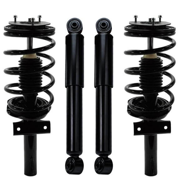 Detroit Axle - Struts Shocks for Ford 2004-2007 Freestar Mercury Monterey, 2 Front Struts with Coil Spring 2 Rear Shock Absorbers 2005 2006 Replacement Suspension Kit