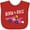 Red, variant on Inktastic Born to Race- Pink Race Car Boys or Girls Baby Bib
