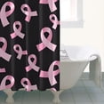 thumbnail image 4 of Pink Breast Cancer Shower Curtain 36"x72" ,Bathroom Decorative Shower Curtains Set with 12 Hooks,Modern Waterproof Washable Shower Curtain, 4 of 6