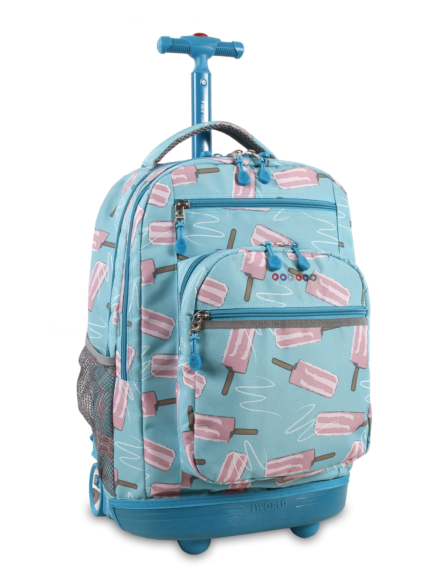 J World J World Sundance Laptop Rolling Backpack, Ice Pop