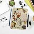 thumbnail image 7 of FMSHPON Vintage Bicycle Roses Yellow Butterflies Clipboard Hardboard Wood Nursing Clip Board and Pull for Standard A4 Letter 13x9 inches, 7 of 7