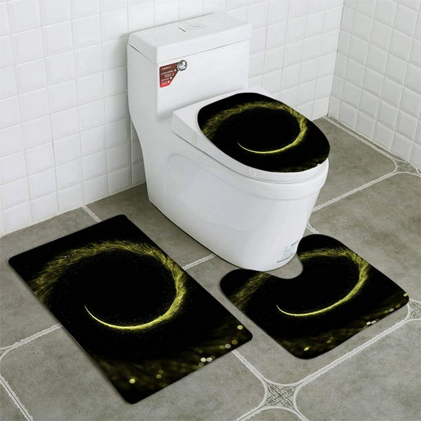 XDDJA Gold Glittering Spiral Trail Sparkling dust Particles on Black 3