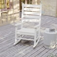 thumbnail image 4 of Flash Furniture Manchester Contemporary Rocking Chair, All-Weather HDPE Indoor/Outdoor Rocker in White, 4 of 12