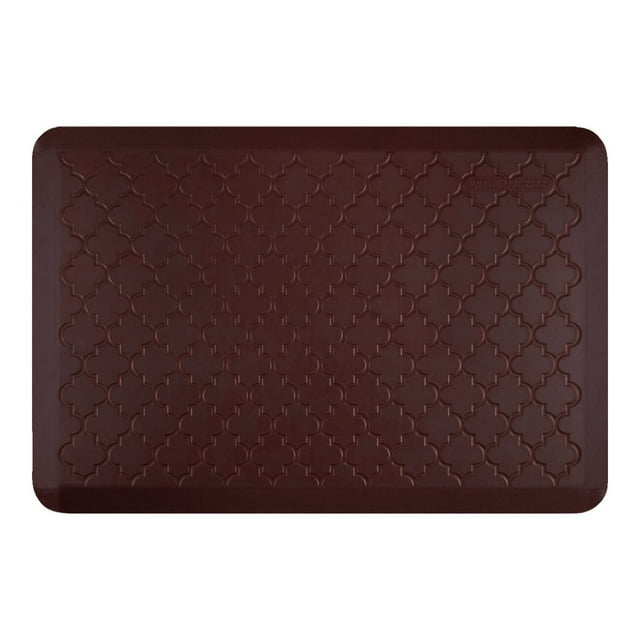 WellnessMats Estates Nuances de Rouge Trellis - Tapis de Sol - Rectangulaire - 35.98 Po x 24.02 Po - Noix de Coco