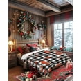 thumbnail image 4 of Christmas Cardinal Bird Flannel Blanket for Bed,Travel and Camping, Winter Red Birds Black White Plaid Super Soft Cozy Blanket for All Seasons 50" x 60", 4 of 6