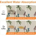 thumbnail image 3 of 17x32in Vintage Sage Flower Herbs Dish Drying Mat: Absorbent Coffee Bar Mat – Fits Under Coffee Maker Espresso Machine – Elegant Kitchen Counter & Dining Room Decoration, 3 of 6