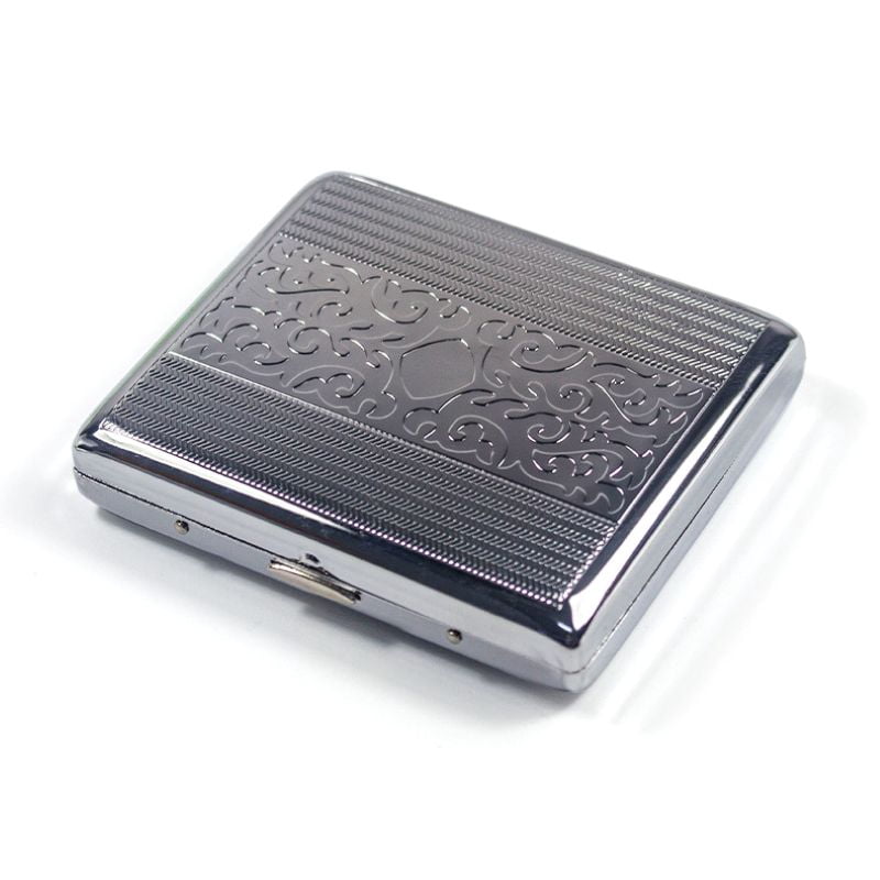 1pc Premium Metal Cigarette Case, Holds King Size