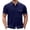 Navy, variant on WREESH Men's Stylish Short Sleeve Button Down Shirts Fallow Color, Knitted Material, Suitable for Spring and Fall Beige