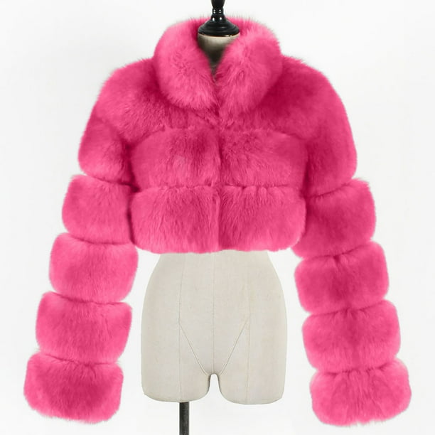 Pink shop furry coat
