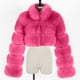 thumbnail image 5 of Abrigo de Piel Sintética Para Mujer Chaqueta Cálida Invierno Sólido Cuello en V Prendas de Abrigo Odeerbi  ODB178537, 5 of 5