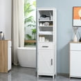 thumbnail image 2 of Kleankin Free Standing Bathroom Cabinet w/ 3-Tier Shelf, Cupboard & Drawer, 2 of 10