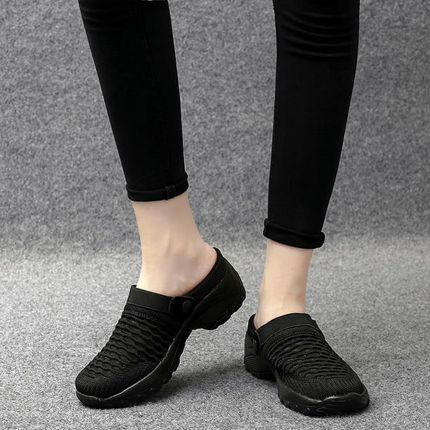 Zapatos de mujer, calcetines tejidos voladores informales de caña baja, zapatos ligeros para caminar perezosos, pantuflas tejidas voladoras Wmkox8yii ytu2775
