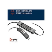 Poly?-?EncorePro?515?USB-A and USB-C?USB?Headset?(Plantronics)?-?Cloud System Updates?-?Acoustic Hearing Protection?- Works with?Avaya,?Genesys, and Cisco Call?Center?Platforms - Single Ear/Mono