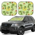 thumbnail image 2 of Bingfone Cute Dinosaurs Cartoon Print 2-Piece Sun Shade Front Windshield - Foldable Car Front Window Sunshades For Most Sedans Suv Truck - Medium, 2 of 7