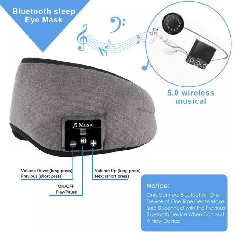 Sleep Headphones Bluetooth 5.0 Headband Soft Noise Canceling