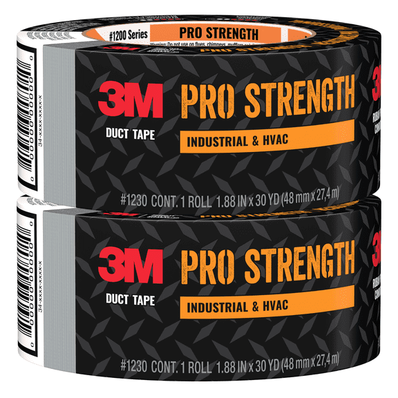 3M Pro Strength Industrial & HVAC Duct Tape: 2 in. (48mm actual) x 30 yds. (Grey) [2-pack]