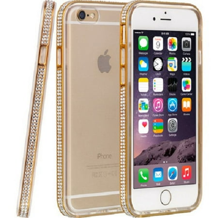 DreamWireless Bling Bumper Candy Case For iPhone 6 & 6s (4.7") - Clear/Gold