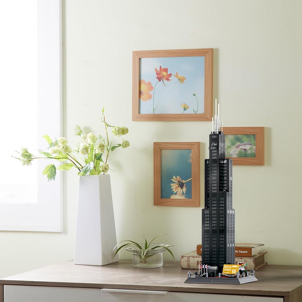 Vyytoz Willis Tower Chicago Building Set, 1241Pcs Architecture Model, Creative Display Toy, World Landmark Collection
