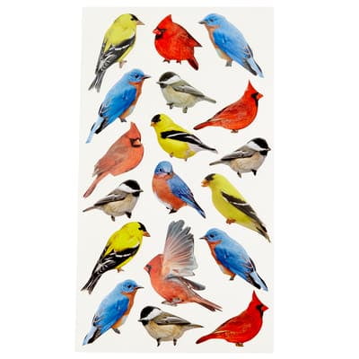 12 Packs: 18 ct. (216 total) Bird Stickers by Recollections
