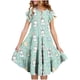 thumbnail image 2 of Odeerbi 6-15 Años Niñas Vestido de Pascua de Línea A Manga de Ruffle Conejo Estampado Floral Vestido En Capas Vestido de Fiesta de Vacaciones de Verano, 2 of 5