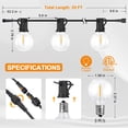 thumbnail image 6 of EAGLE PEAK Outdoor Solar Powered String Lights 25 ft G40 of Waterproof Patio Lights with 25 LED Shatterproof Bulbs (2 Spare), 4 Light Modes for Christmas, Wedding, Party, Garden, Porch, E12 Base, 6 of 7