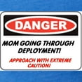thumbnail image 3 of CafePress - Danger! Deployment Mom.. Women's Dark T Shirt - Womens Football Shirt, 3 of 4