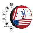 thumbnail image 5 of ZNDUO American Flag Finger Pattern Spare Tire Cover, Universal Fit for Jeep Trailer RV SUV Camper Vehicle Waterproof Dust Tire Cover 14 inch, 5 of 8