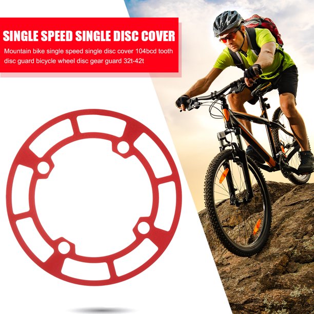 Cubiertas De Manivela De Bicicleta De Montaña VXM MTB Bike Crank Protector Cover Chainring Crankset Guard Red (38T-42T)