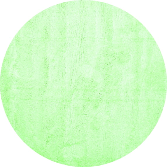 Ahgly Company Indoor Round Solid Green Modern Area Rugs, 8' Round