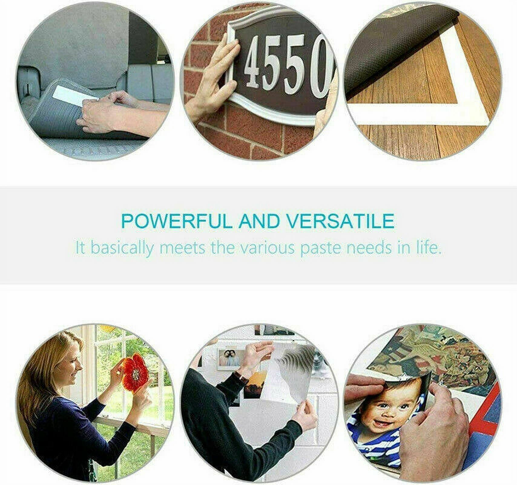PARTYKINDOM Double Sided Carpet Tape, Heavy Duty Strong Adhensive Rug Underlayment Perfect Holding Gripper for Indoor Outdoor Area Mat/Hardwood Floors/Wall Hanging