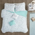 thumbnail image 3 of Ensemble de Couette Imprimée et Pintucked en Tissu 4 Pcs Bleu, 3 of 12