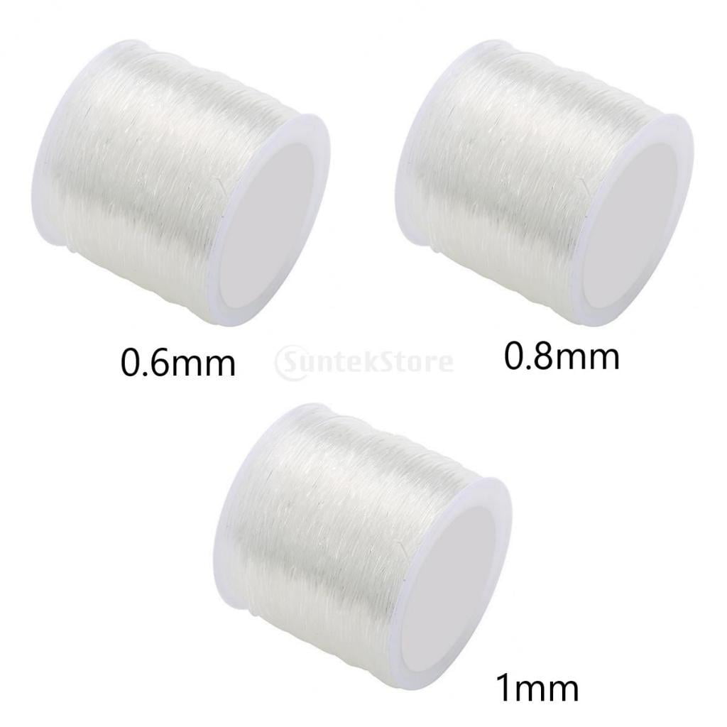 Elastic String 0.6mm Crystal String Cord for DIY Jewelry Making Bracelet  Necklace Beading Thread 3 Roll