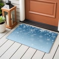thumbnail image 4 of 2x3 Ft Entryway Area Rug, Blue Ombre Christmas Snowflake Kitchen Rug Runner Washable Floor Mat, Winter Snowflake Xmas Non Slip Indoor Door Mat Throw Carpet for Bathroom Living Room Bedroom, 4 of 8