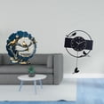 thumbnail image 2 of figurita de chuchería,Adorno,figura,artesanía,escultura,estatua de amor,Reloj de pared,Reloj de pared con diseño de pájaro,reloj colgante de acrílico negro,Reloj de pared decorativo con, 2 of 8