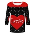 thumbnail image 4 of TrendVibe365 3/4 Sleeve Tops for Women Valentines Christmas Heart Date Tshirts Crewneck Holiday Blouses 3/4 Sleeve Romantic Pullovers Tunic Gifts Tops for Her 2024 Casual Clothes, 4 of 5