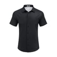 thumbnail image 4 of COOFANDY Mens Casual Wrinkle Free Shirts Short Sleeve Button Down Summer Stretch Dress Shirt, 4 of 6
