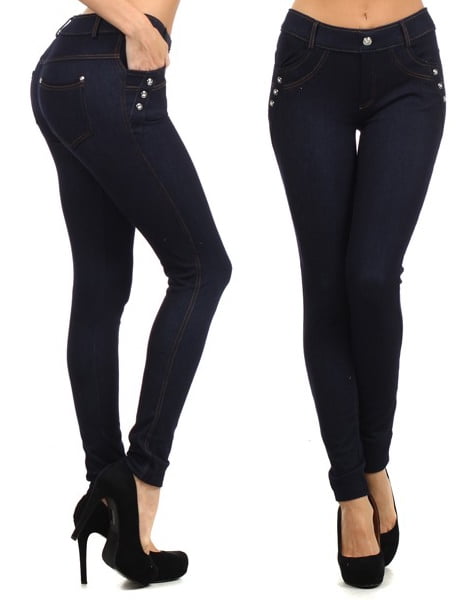 navy blue jeggings walmart