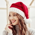 thumbnail image 4 of Gorro navideño de lana para padres e hijos, gorro tejido cálido de acrílico con una sola bola para bebé y madre, invierno, 4 of 5