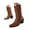 Brown, variant on Fall Shoes for Women Cowboy Boots for Women Cowgirl Mid Calf Western Boots Block Heel Brown,5.5