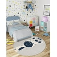 thumbnail image 3 of Unique Loom Whimsy Kids Collection Area Rug - Evermoor (7' 1" Round Gray/Ivory), 3 of 9