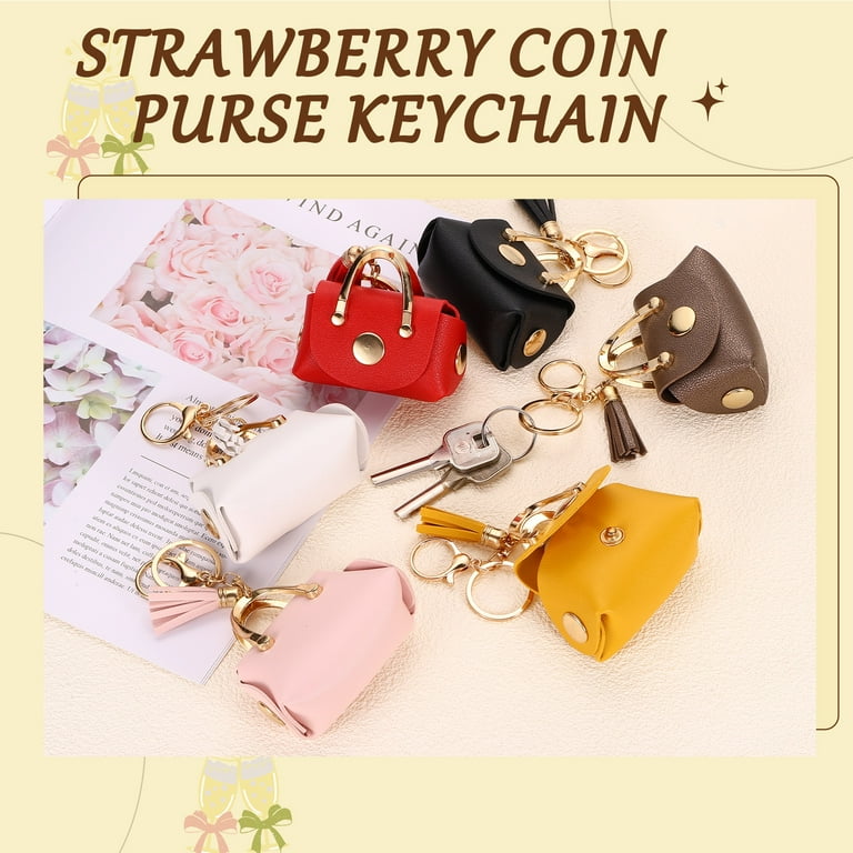 Uxcell Coin Purse Keychain, Cute Mini Handbags Purse Charm